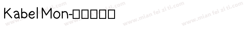 Kabel Mon字体转换
